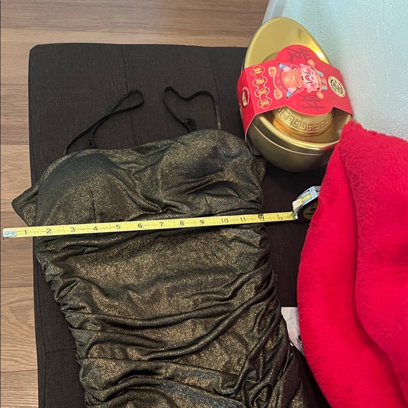 #1046+Elegant Black Ruched Dress - Picture 5 of 5